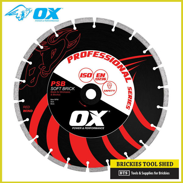 OX Professional PSB 14" Diamond Saw Blade - Soft Clay Bricks RRP $339