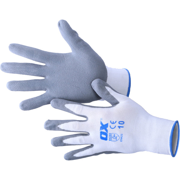 OX Safety Nitrile Gloves - Nylon Lined