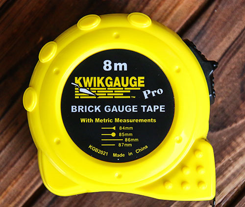 Kwikgauge Pro Brick Gauge Tape Measure - 84 to 87 gauge