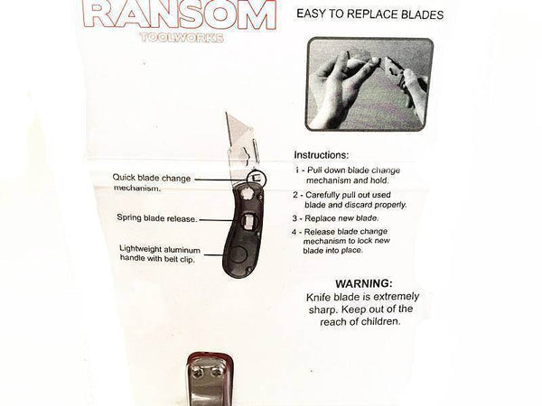 METAL QUICK CHANGE FOLDING UTILITY KNIFE STANLEY 5 EXTRA BLADES WITH BELT CLIP