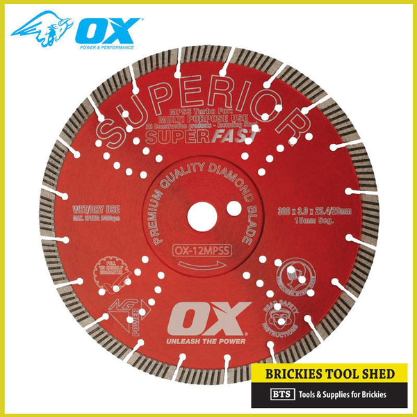 OX Professional MPSS 16" Diamond Saw Blade - Superfast Seg. Turbo RRP $595