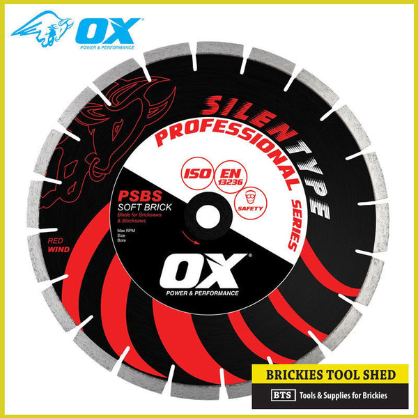 OX Professional 14" SILENT Diamond Saw Blade - Soft Clay Bricks RRP $459