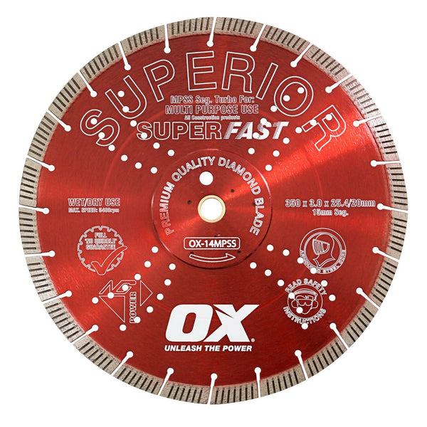 OX Professional MPSS 14″ Superfast Turbo Diamond Blade